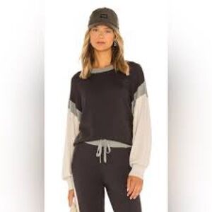 Monrow Gray , Tan and Black Sweater